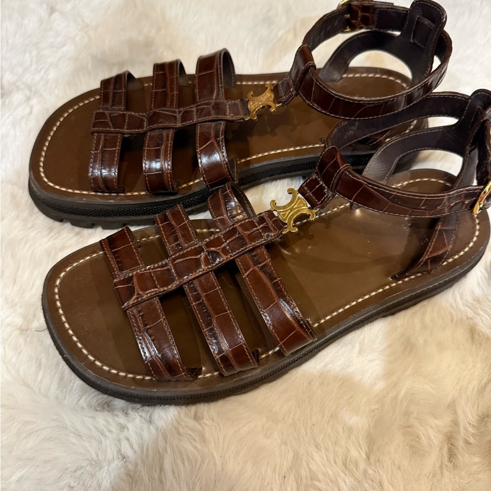 Celine Triomphe Gladiator Sandals - Picture 3 of 4